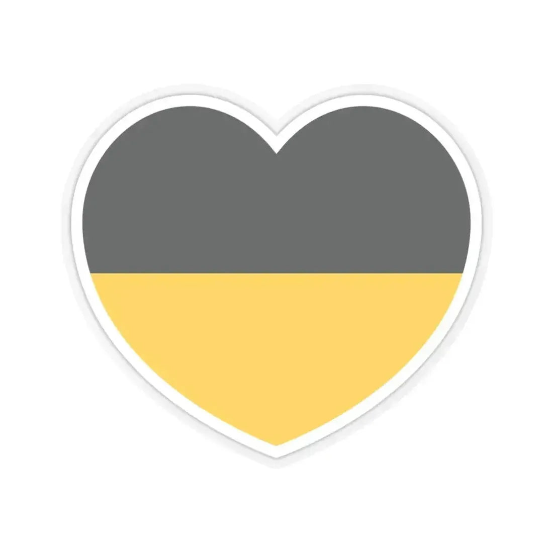 Heart Flag of Austrian Empire - STICKER Vinyl Kiss-Cut Decal 4 Inch Transparent - The Sticker Space