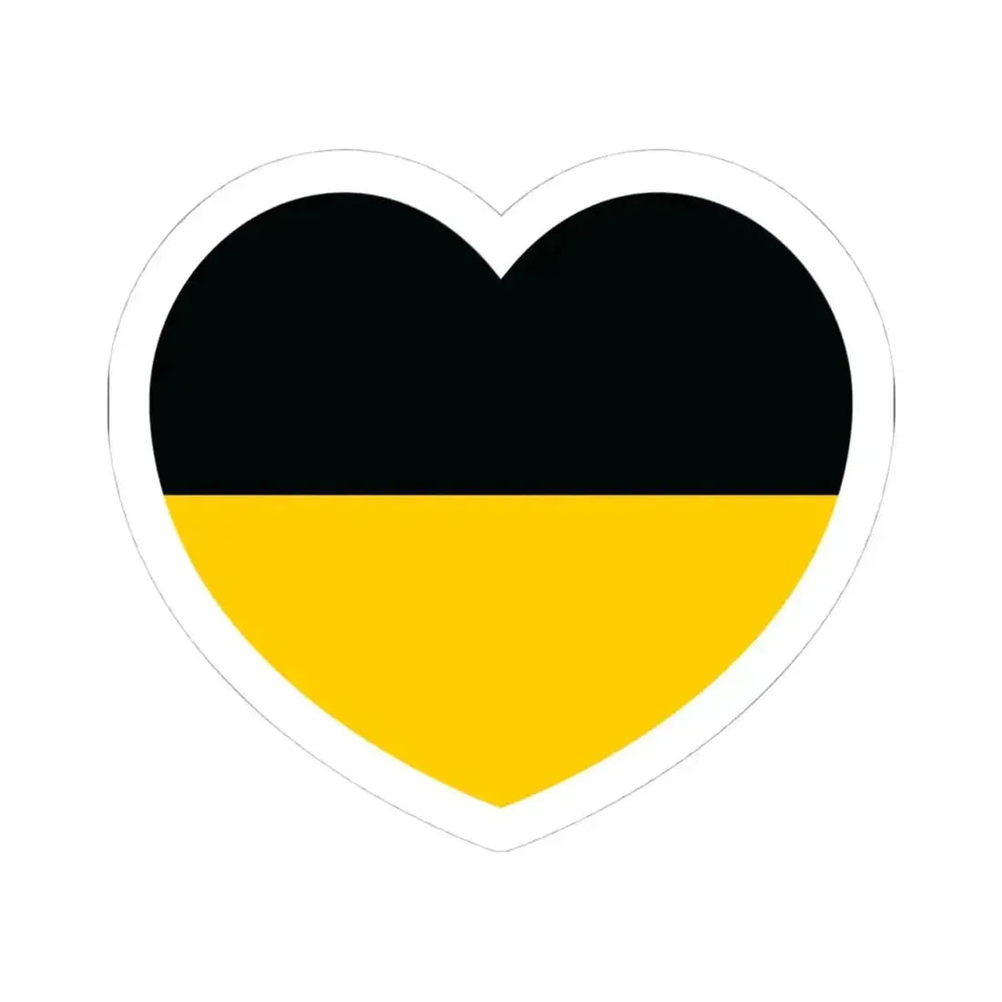 Heart Flag of Austrian Empire - STICKER Vinyl Kiss-Cut Decal 4 Inch White - The Sticker Space