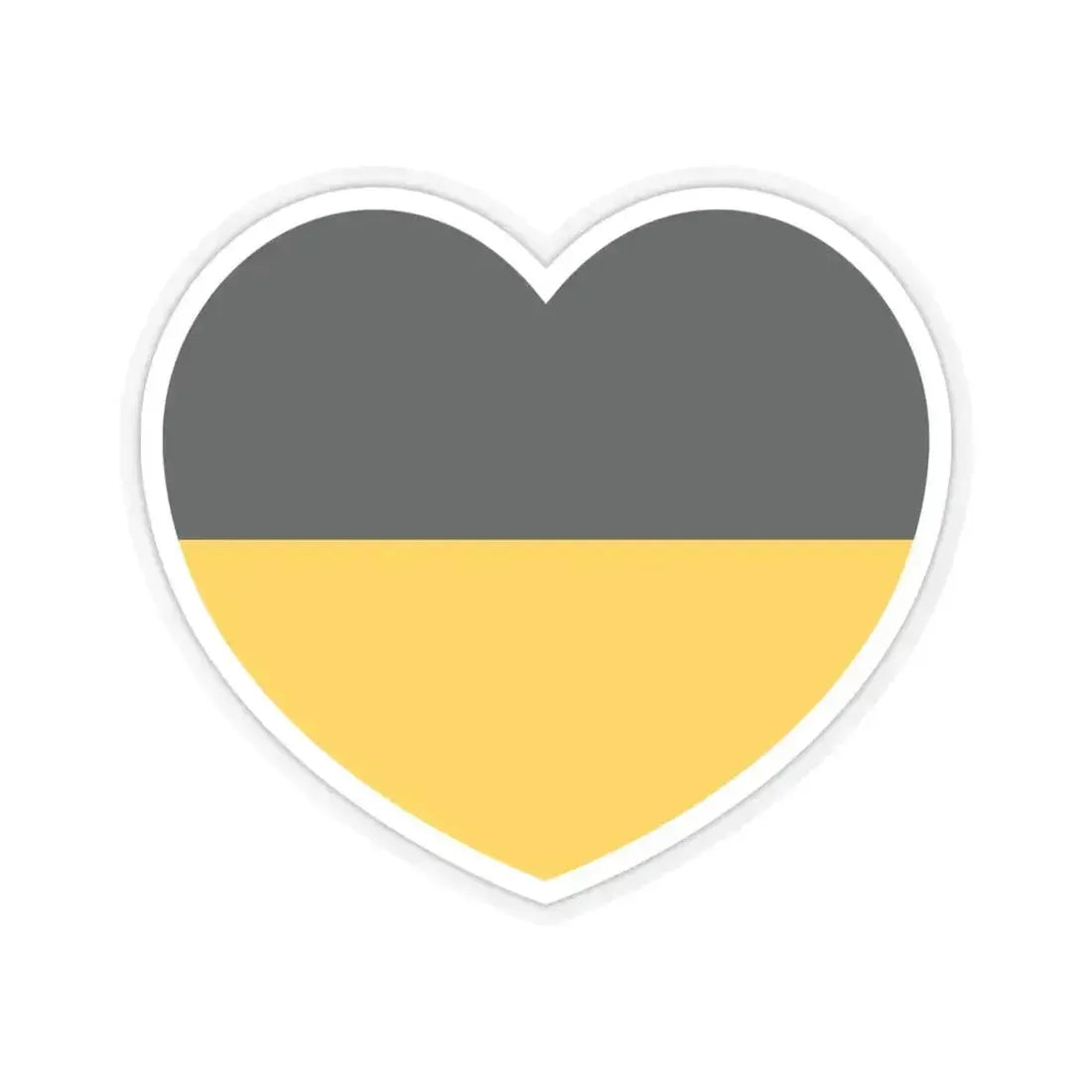 Heart Flag of Austrian Empire - STICKER Vinyl Kiss-Cut Decal 6 Inch Transparent - The Sticker Space