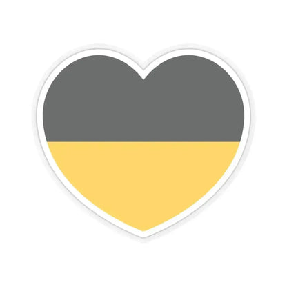 Heart Flag of Austrian Empire - STICKER Vinyl Kiss-Cut Decal 6 Inch Transparent - The Sticker Space