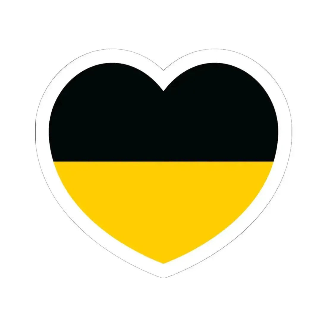 Heart Flag of Austrian Empire - STICKER Vinyl Kiss-Cut Decal 6 Inch White - The Sticker Space