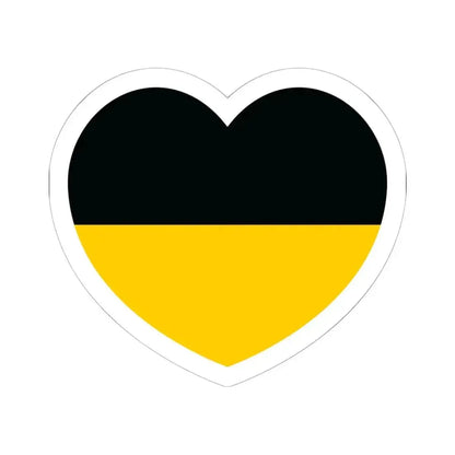 Heart Flag of Austrian Empire - STICKER Vinyl Kiss-Cut Decal 6 Inch White - The Sticker Space