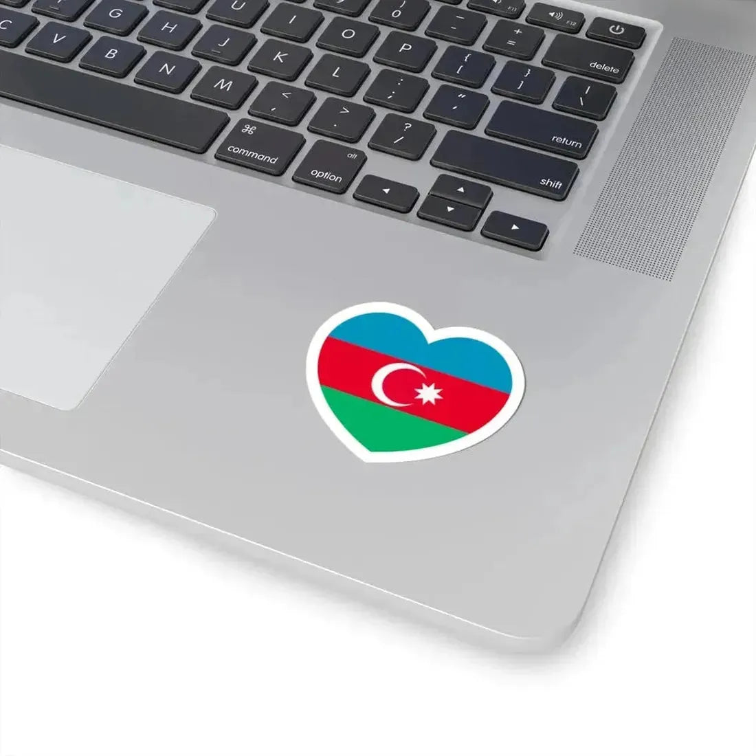 Heart Flag of Azerbaijan 1991-2013 - STICKER Vinyl Kiss-Cut Decal - The Sticker Space
