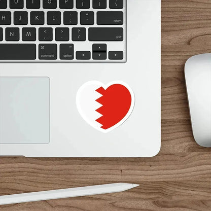 Heart Flag of Bahrain - STICKER Vinyl Die-Cut Decal - The Sticker Space