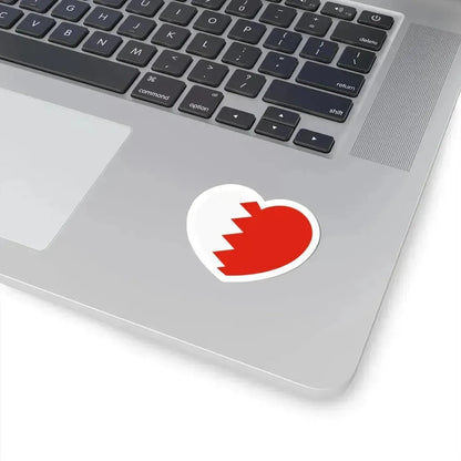 Heart Flag of Bahrain - STICKER Vinyl Kiss-Cut Decal - The Sticker Space
