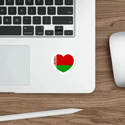 Heart Flag of Belarus 1995-2012 - STICKER Vinyl Die-Cut Decal - The Sticker Space