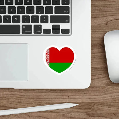 Heart Flag of Belarus 1995-2012 - STICKER Vinyl Die-Cut Decal - The Sticker Space