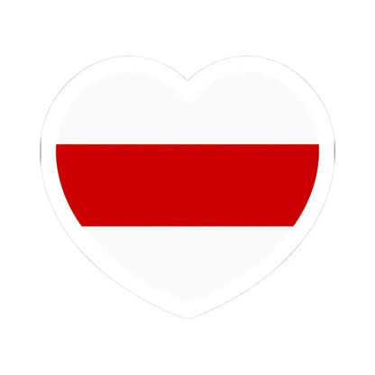 Heart Flag of Belarus White-red-white - STICKER Vinyl Kiss-Cut Decal 3 Inch White - The Sticker Space