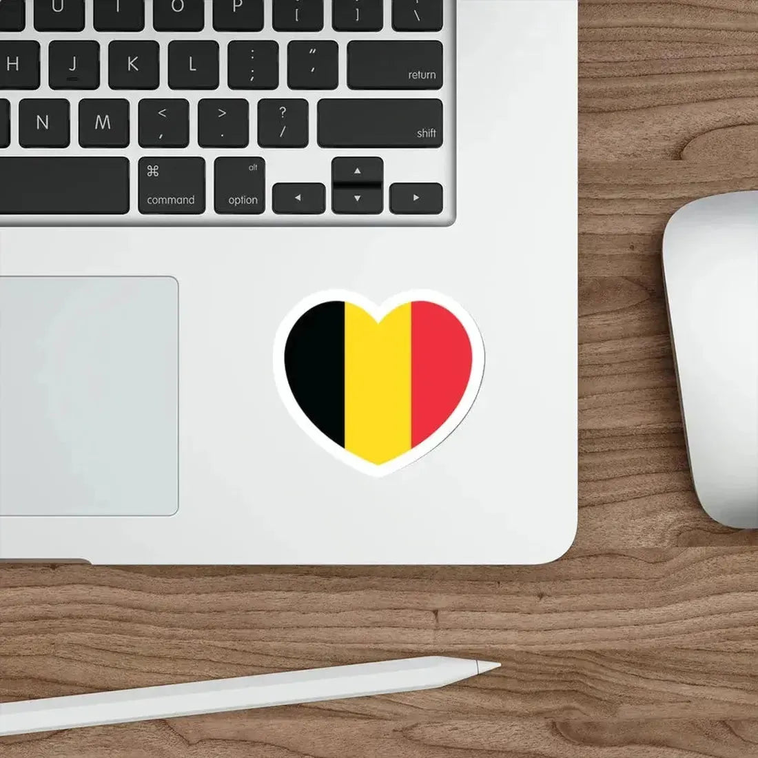 Heart Flag of Belgium - STICKER Vinyl Die-Cut Decal - The Sticker Space