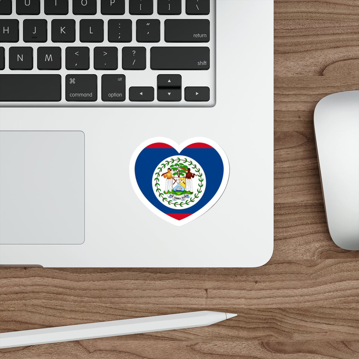 Heart Flag of Belize 1981-2019 - STICKER Vinyl Die-Cut Decal-The Sticker Space