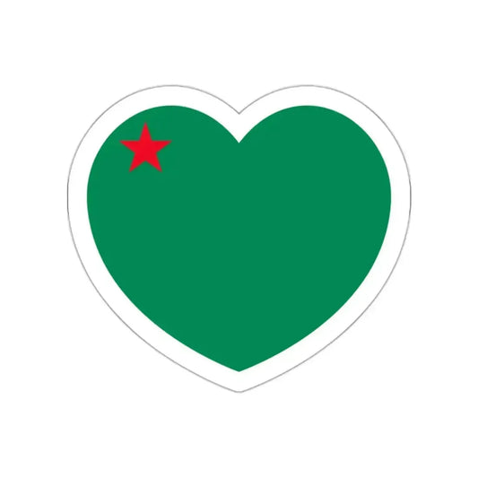 Heart Flag of Benin 1975-1990 - STICKER Vinyl Die-Cut Decal White Die-Cut 2 Inch - The Sticker Space