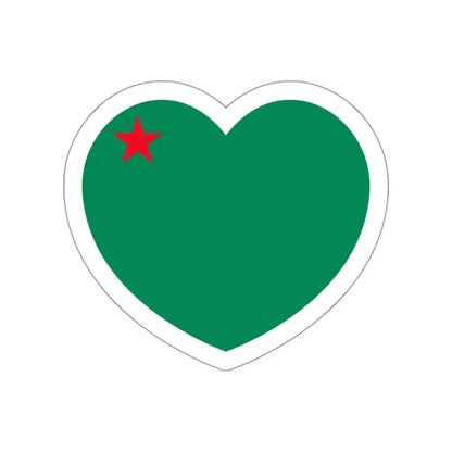 Heart Flag of Benin 1975-1990 - STICKER Vinyl Die-Cut Decal White Die-Cut 3 Inch - The Sticker Space