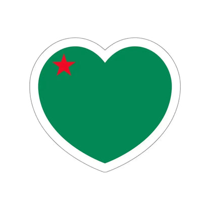 Heart Flag of Benin 1975-1990 - STICKER Vinyl Die-Cut Decal White Die-Cut 5 Inch - The Sticker Space
