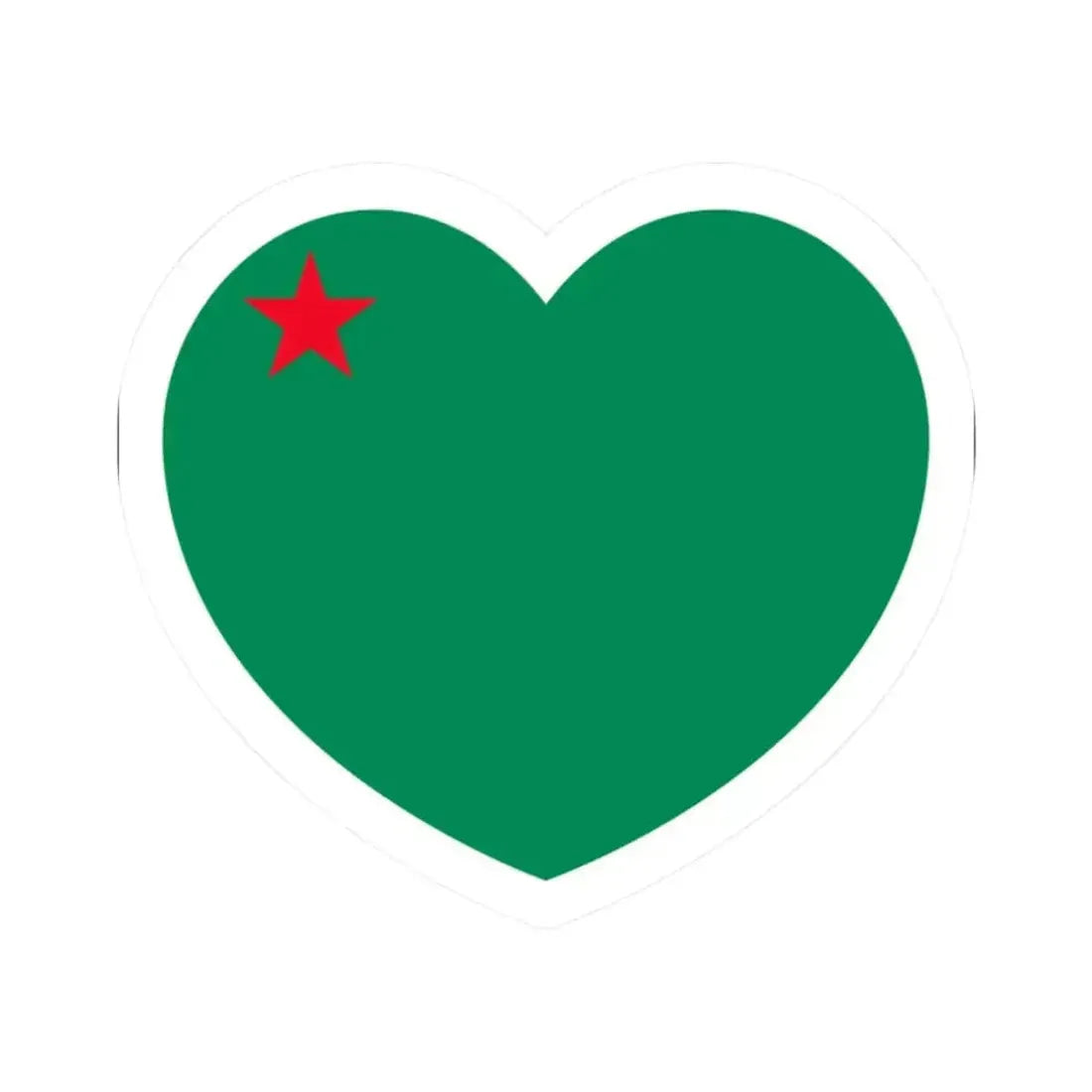 Heart Flag of Benin 1975-1990 - STICKER Vinyl Kiss-Cut Decal 2 Inch White - The Sticker Space