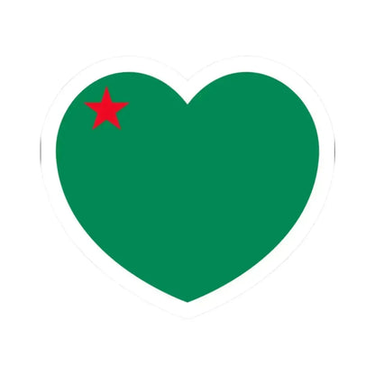 Heart Flag of Benin 1975-1990 - STICKER Vinyl Kiss-Cut Decal 2 Inch White - The Sticker Space