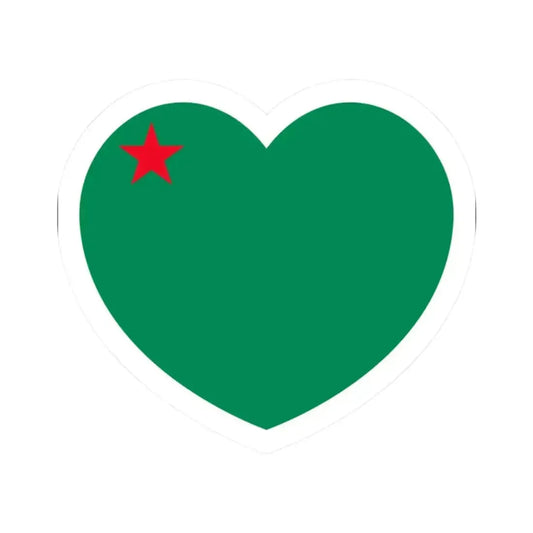 Heart Flag of Benin 1975-1990 - STICKER Vinyl Kiss-Cut Decal 2 Inch White - The Sticker Space