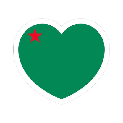 Heart Flag of Benin 1975-1990 - STICKER Vinyl Kiss-Cut Decal 3 Inch White - The Sticker Space