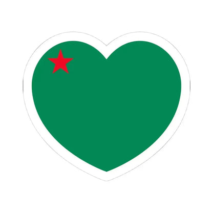Heart Flag of Benin 1975-1990 - STICKER Vinyl Kiss-Cut Decal 4 Inch White - The Sticker Space