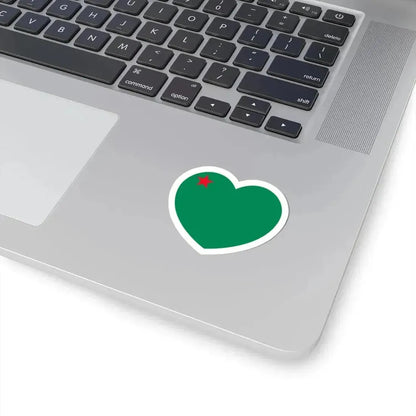 Heart Flag of Benin 1975-1990 - STICKER Vinyl Kiss-Cut Decal - The Sticker Space