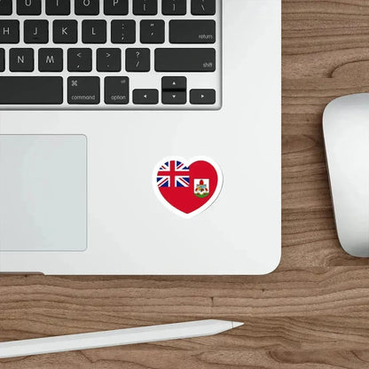 Heart Flag of Bermuda 1910-1999 - STICKER Vinyl Die-Cut Decal - The Sticker Space