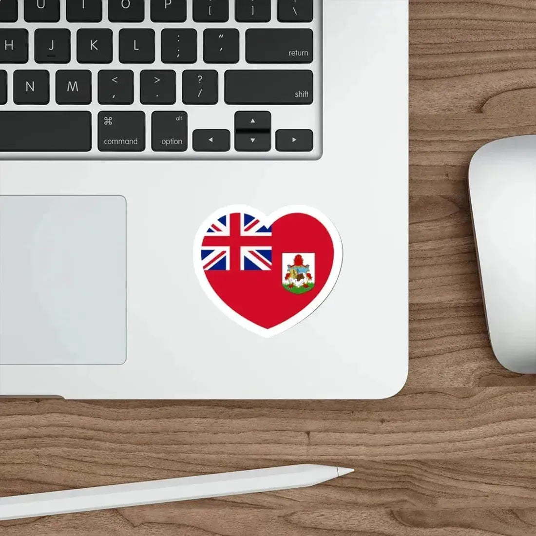 Heart Flag of Bermuda 1910-1999 - STICKER Vinyl Die-Cut Decal - The Sticker Space