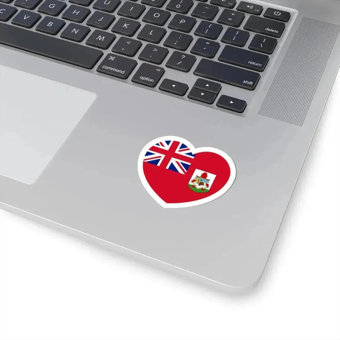 Heart Flag of Bermuda 1910-1999 - STICKER Vinyl Kiss-Cut Decal - The Sticker Space