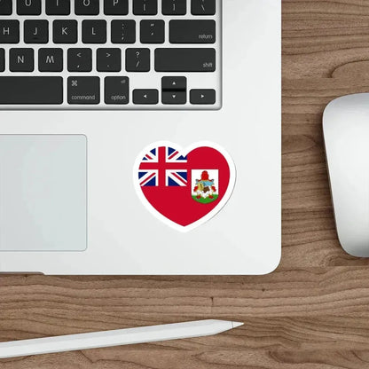 Heart Flag of Bermuda - STICKER Vinyl Die-Cut Decal - The Sticker Space