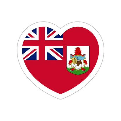 Heart Flag of Bermuda - STICKER Vinyl Die-Cut Decal White Die-Cut 2 Inch - The Sticker Space