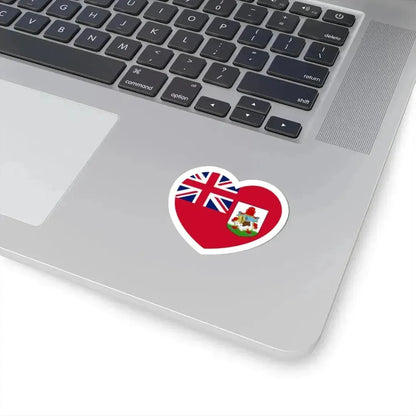 Heart Flag of Bermuda - STICKER Vinyl Kiss-Cut Decal - The Sticker Space