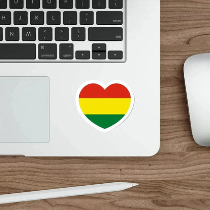 Heart Flag of Bolivia - STICKER Vinyl Die-Cut Decal - The Sticker Space