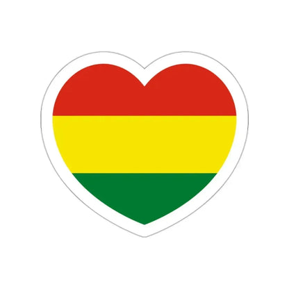 Heart Flag of Bolivia - STICKER Vinyl Die-Cut Decal White Die-Cut 2 Inch - The Sticker Space