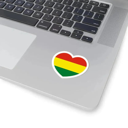 Heart Flag of Bolivia - STICKER Vinyl Kiss-Cut Decal - The Sticker Space
