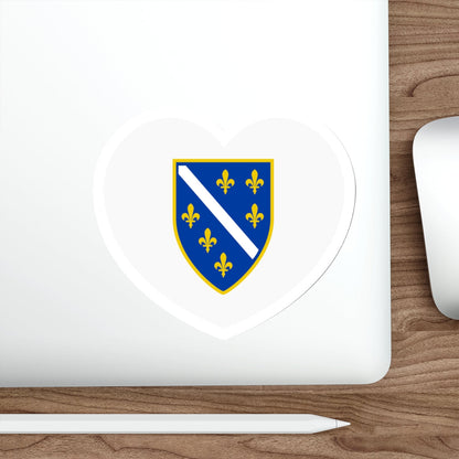 Heart Flag of Bosnia and Herzegovina 1992-1998 - STICKER Vinyl Die-Cut Decal-The Sticker Space