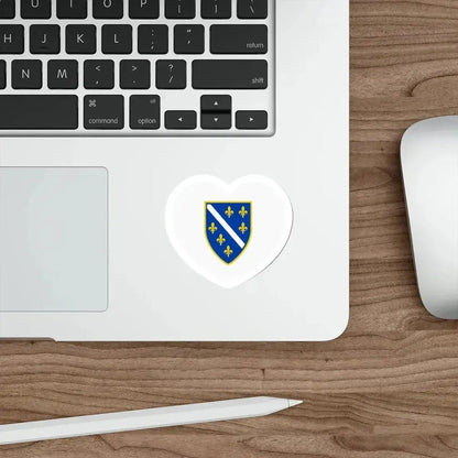 Heart Flag of Bosnia and Herzegovina 1992-1998 - STICKER Vinyl Die-Cut Decal - The Sticker Space