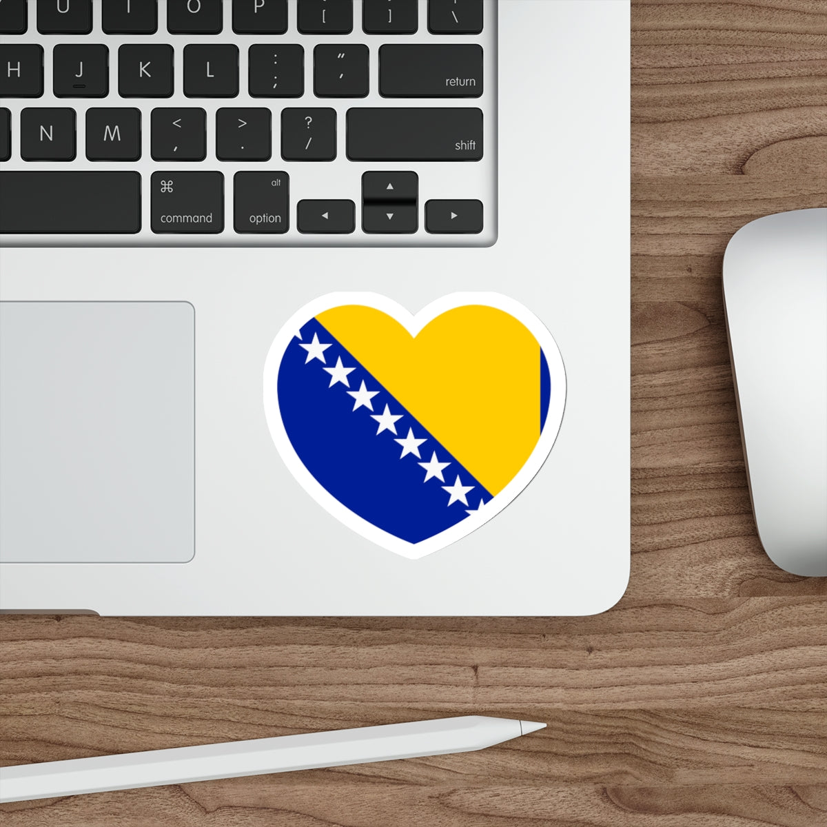 Heart Flag of Bosnia and Herzegovina - STICKER Vinyl Die-Cut Decal-The Sticker Space