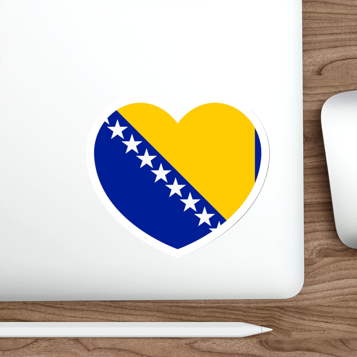 Heart Flag of Bosnia and Herzegovina - STICKER Vinyl Die-Cut Decal-The Sticker Space