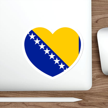 Heart Flag of Bosnia and Herzegovina - STICKER Vinyl Die-Cut Decal-The Sticker Space