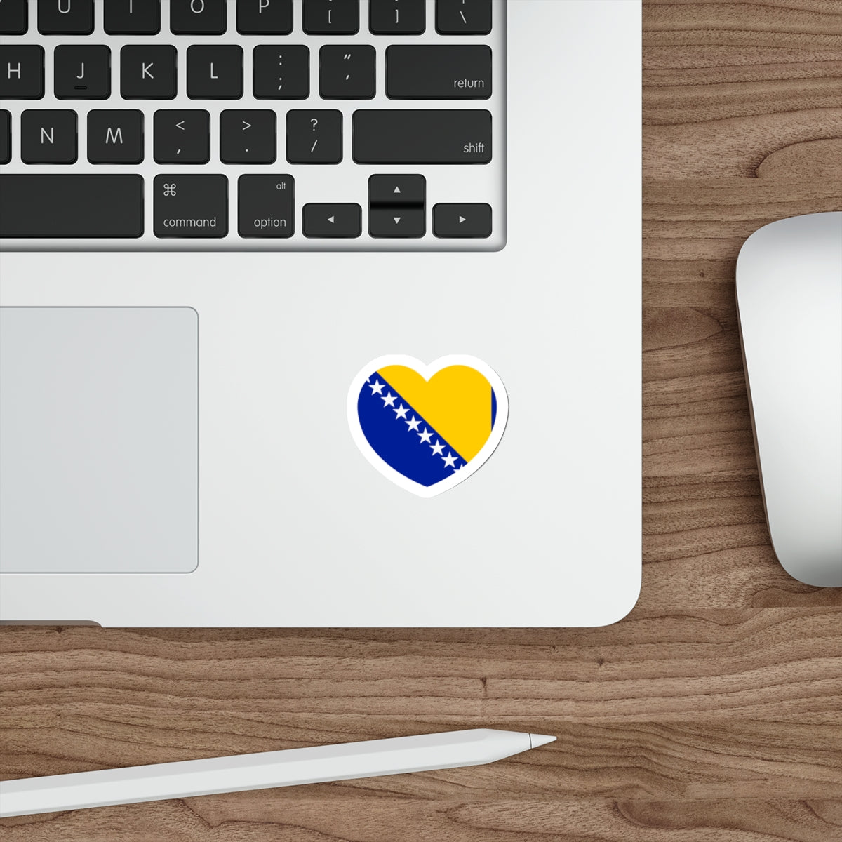 Heart Flag of Bosnia and Herzegovina - STICKER Vinyl Die-Cut Decal-The Sticker Space