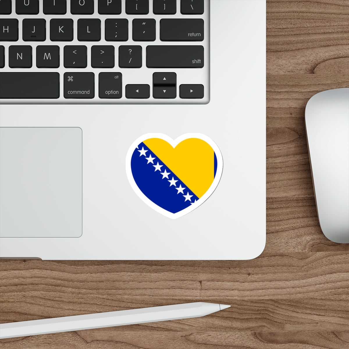 Heart Flag of Bosnia and Herzegovina - STICKER Vinyl Die-Cut Decal-The Sticker Space