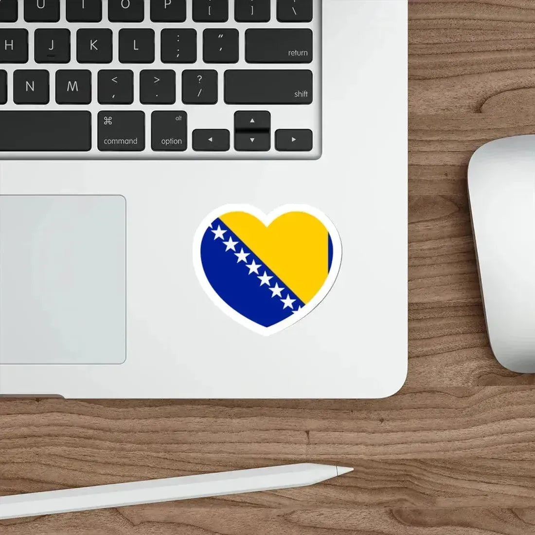 Heart Flag of Bosnia and Herzegovina - STICKER Vinyl Die-Cut Decal - The Sticker Space