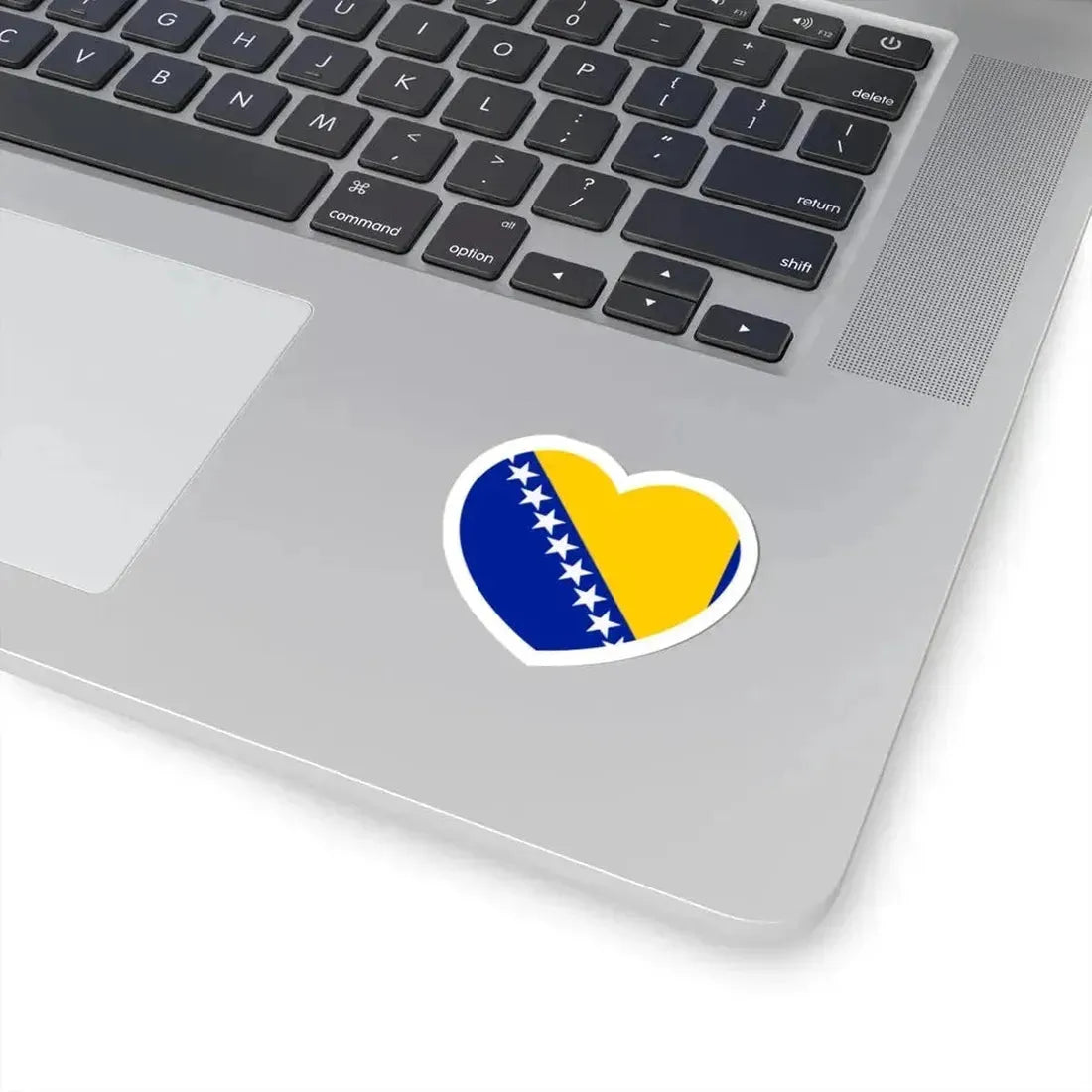 Heart Flag of Bosnia and Herzegovina - STICKER Vinyl Kiss-Cut Decal - The Sticker Space