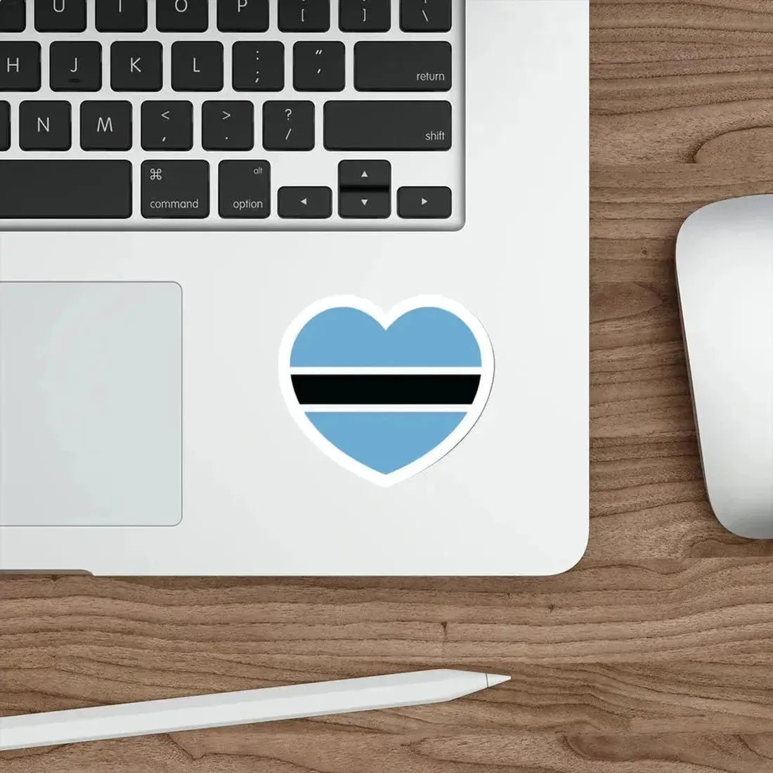 Heart Flag of Botswana - STICKER Vinyl Die-Cut Decal - The Sticker Space