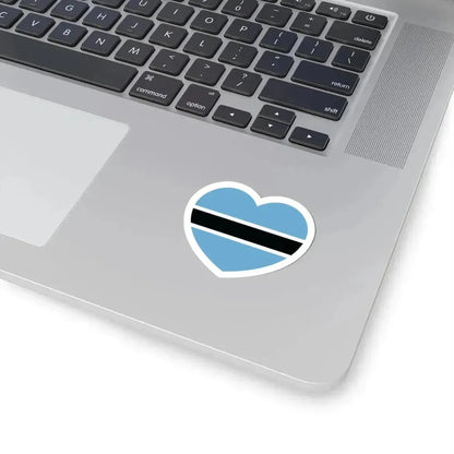 Heart Flag of Botswana - STICKER Vinyl Kiss-Cut Decal - The Sticker Space
