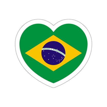 Heart Flag of Brazil 1968-1992 - STICKER Vinyl Die-Cut Decal-White-The Sticker Space