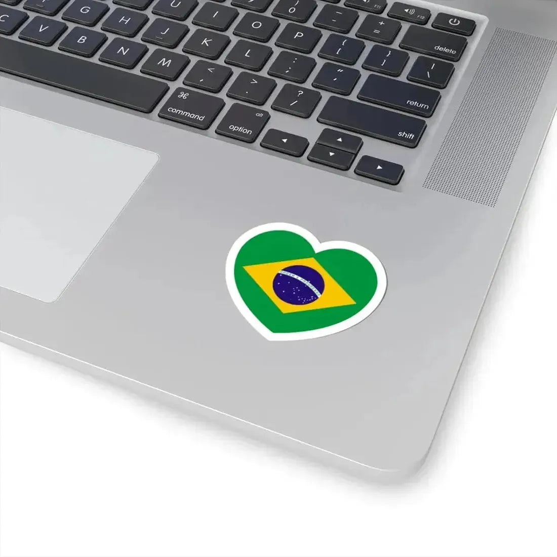 Heart Flag of Brazil 1968-1992 - STICKER Vinyl Kiss-Cut Decal - The Sticker Space