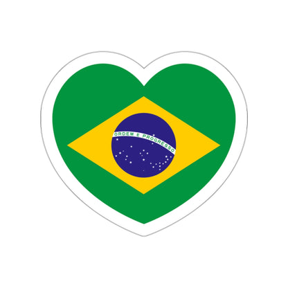 Heart Flag of Brazil - STICKER Vinyl Die-Cut Decal-White-The Sticker Space