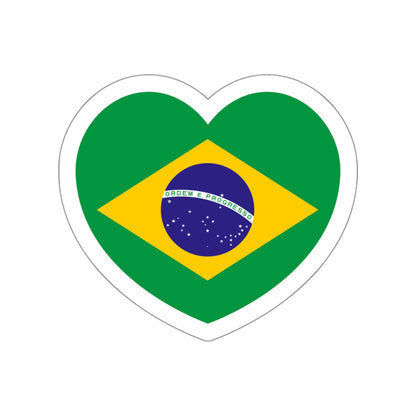 Heart Flag of Brazil - STICKER Vinyl Die-Cut Decal-White-The Sticker Space