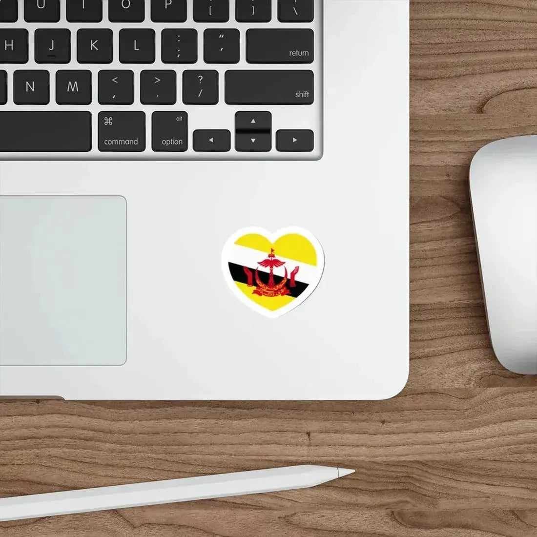 Heart Flag of Brunei - STICKER Vinyl Die-Cut Decal - The Sticker Space