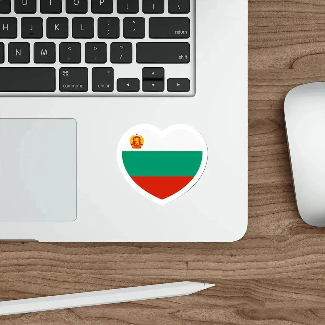 Heart Flag of Bulgaria 1946-1948 - STICKER Vinyl Die-Cut Decal - The Sticker Space