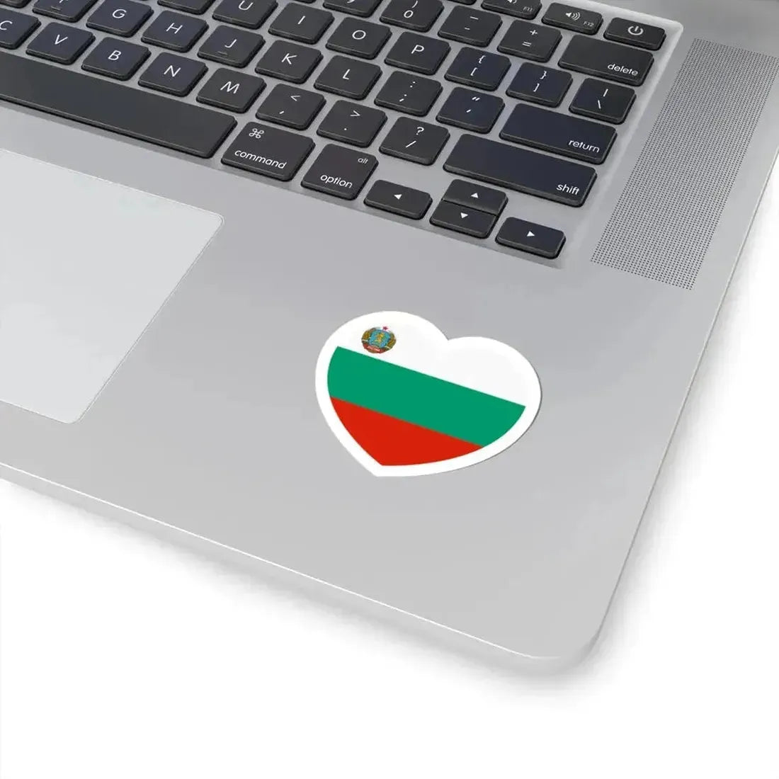 Heart Flag of Bulgaria 1948-1967 - STICKER Vinyl Kiss-Cut Decal - The Sticker Space